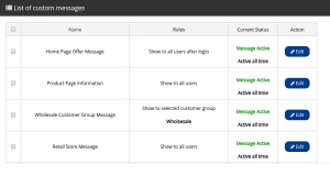 Message List Set In Admin