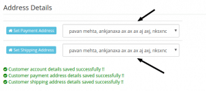 Select payment and shipping address