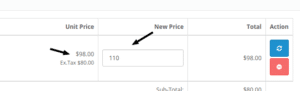 you can check actual price of product with options and add your own new price