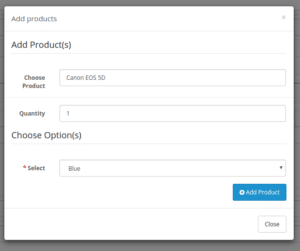 Add products shown with option block