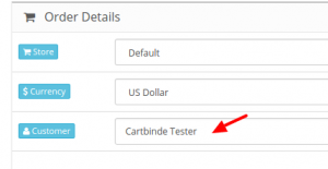 Customer name for order entry