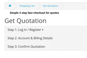 fast checkout for quote products