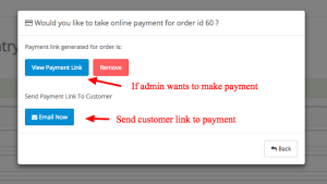 Accept payment online for the customized order