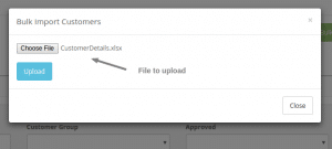Customer import file opencart module