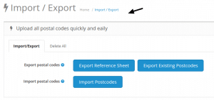 Import export pincode easily opencart