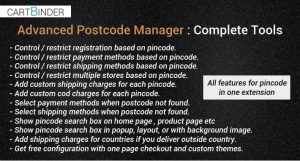 Advanced postcode manager for Opencart