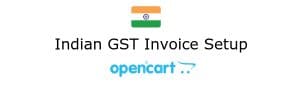 Indian Gst invoice opencart setup
