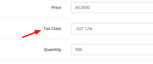 Gst product tax opencart